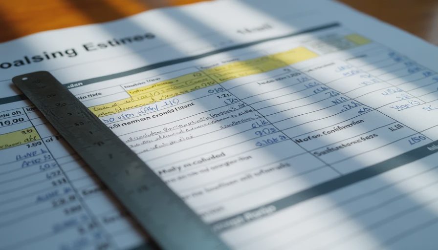 Annotated contractor estimate document with highlighted exclusions and handwritten questions