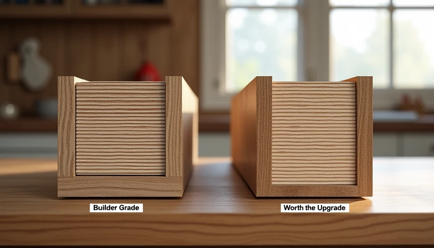 Side-by-side comparison of builder-grade vs premium plywood cabinet construction details