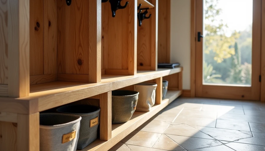 Practical mudroom built-in bench with kid-height hooks and storage cubbies