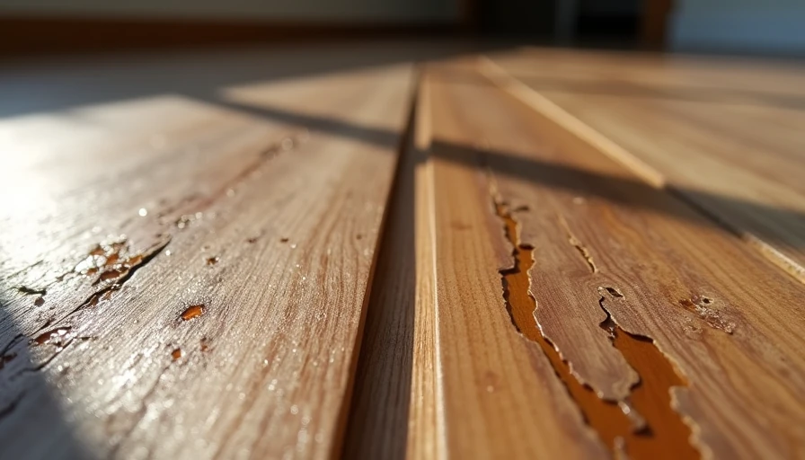 Side-by-side comparison of worn cheap laminate flooring and durable alternative
